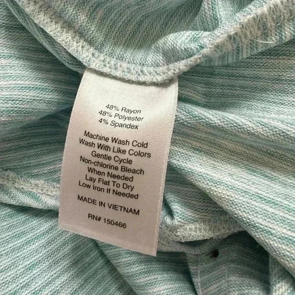 Market & Spruce | Button Back Striped Knit Top | Petite XS - Picture 6 of 6